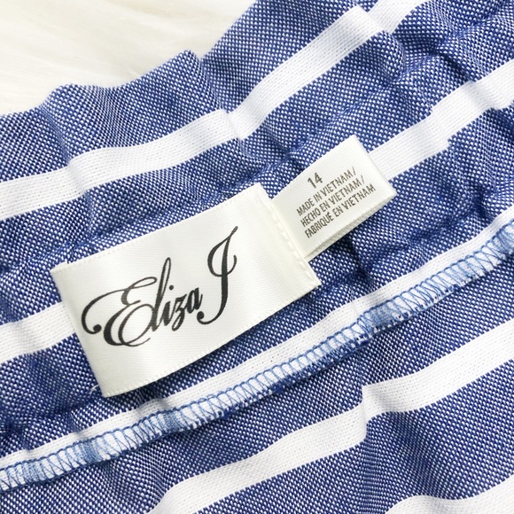 Eliza J. Stripe Off the Shoulder Dress - Picture 3 of 7